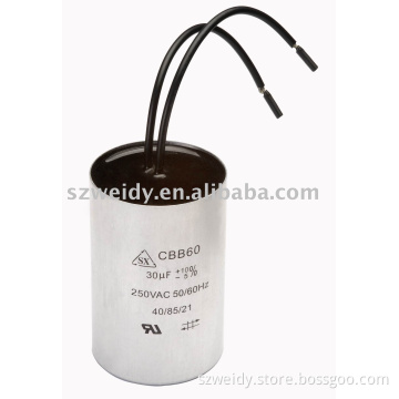 CBB60 Metallized polypropylene dielectric capacitor for A.C. motor